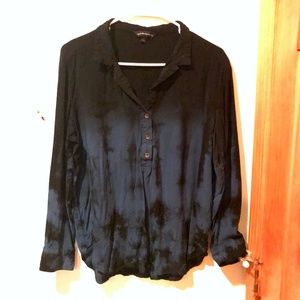 Rock & Republic Black/Blue Ombre Button Down | Size: M